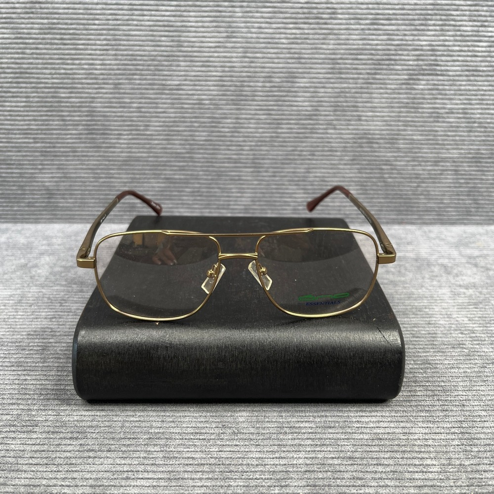 Ono Essentials AA2-1002 Gold Aviator Eyeglass Frames Y2k 54-15-140